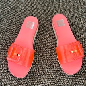 Dolce Vita Vibrant Pink and Orange Slide Sandals